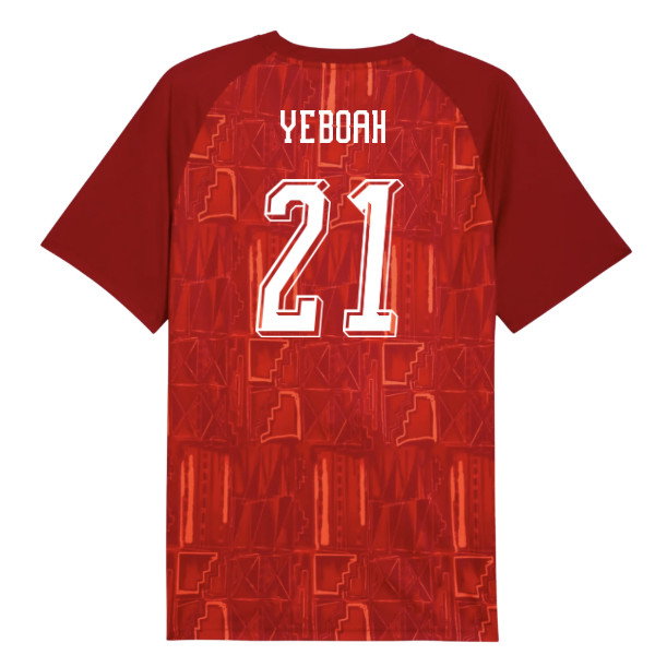 2026-2027 Ghana Warm Up Jersey (Dark Crimson) (Yeboah 21)-SoccerKits Hub | Buy Soccer Jerseys Online